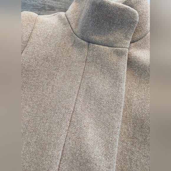*SOLD* J.Crew Size 4 Tan Wool Peacoat Lined Winter Jacket Top Coat Neutral - Picture 2 of 8